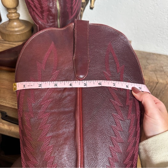 Dark Red Rock’em Wide Calf Boots - Picture 2 of 2
